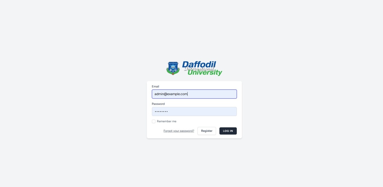 DIU Internal Workflow Portal Authentication & Login Interface