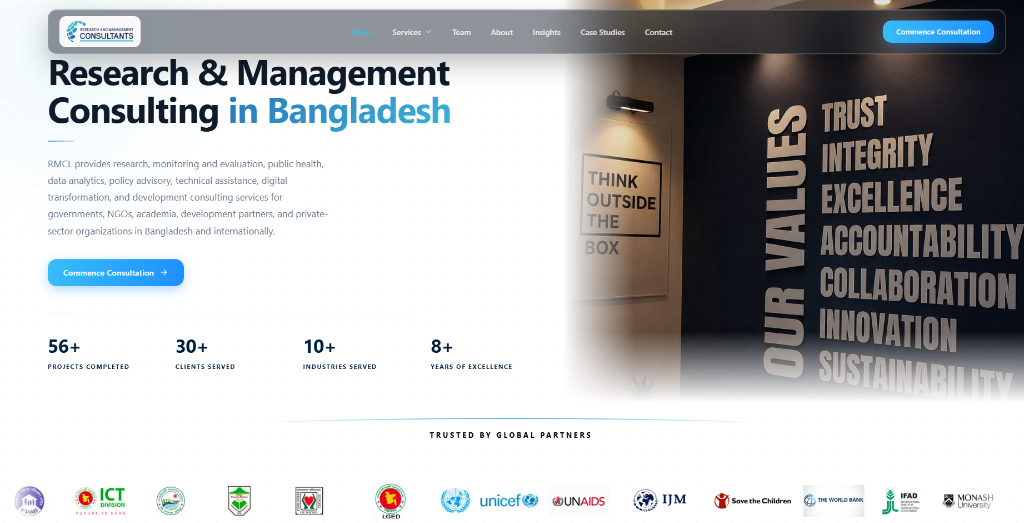RMCL Official Platform Homepage Hero and Global Partners